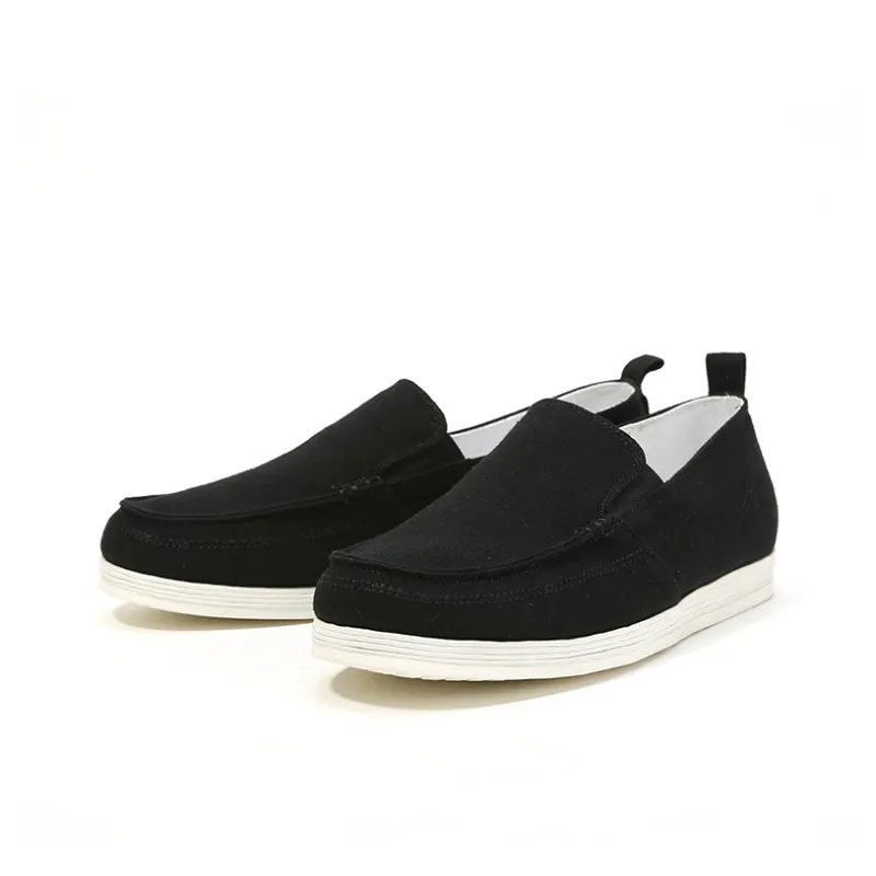 Old Meihua Casual Shoes Men Low Top Black/Green-1