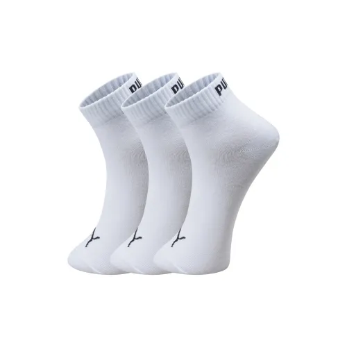 PUMA Mid-Calf Socks Men's 3 Pack White