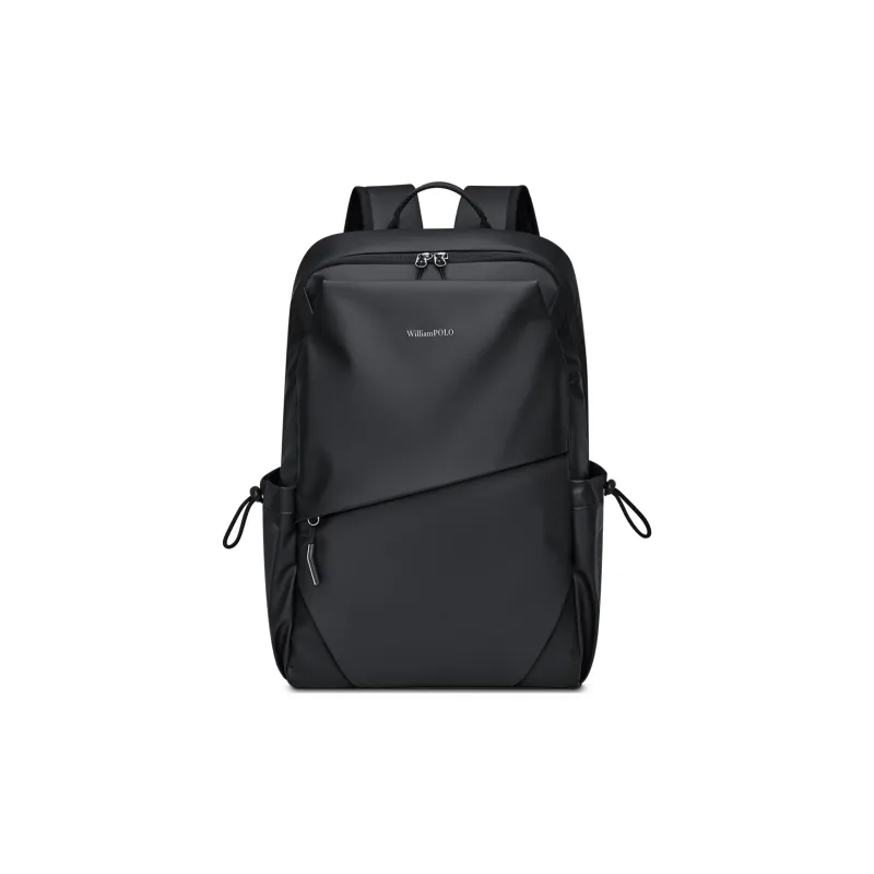 WilliamPOLO Fabric Backpack Large Size Men's Black-0