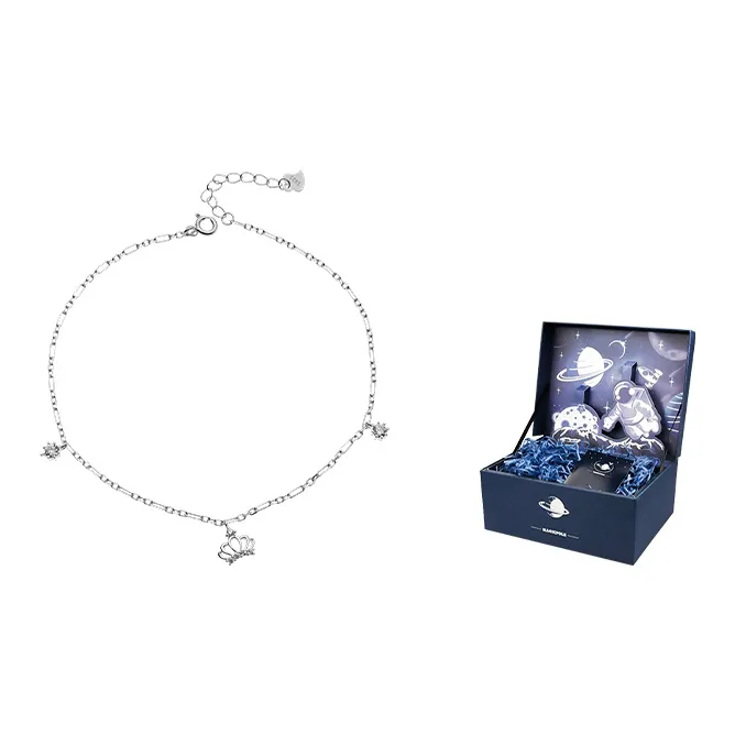 MAGICPOLE 925 Sterling Silver Anklets Women's Silver-3