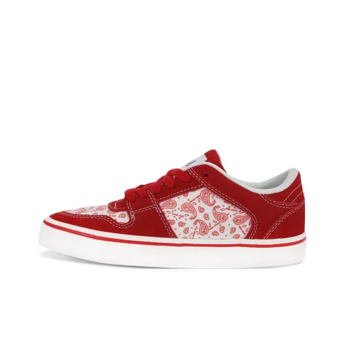 Ollieskate Skateboard Shoes Unisex Low-Top Red