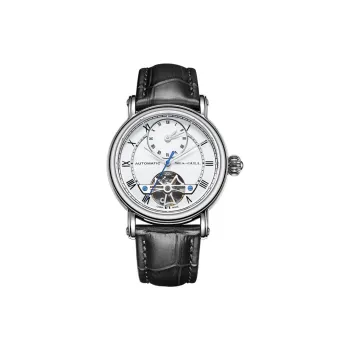 Sea Gull LE BRASSUS Automatic Mechanical Movement Cow Leather Strap Watch Men's Watches White Dial