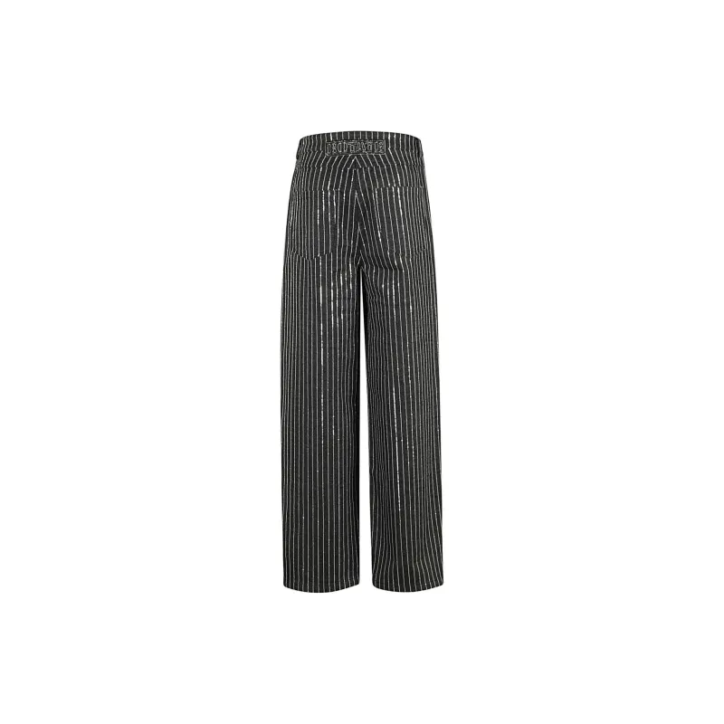 Rotate Sequined Twill Wide Leg Pants-1
