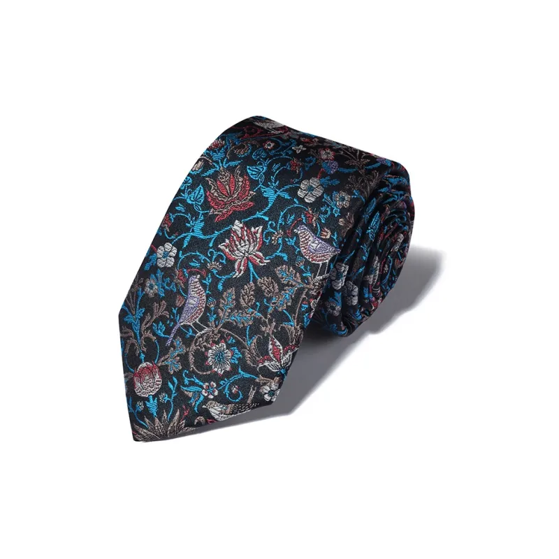 GIEVES CHARLES Mulberry Silk Business Casual Tie Men's-4
