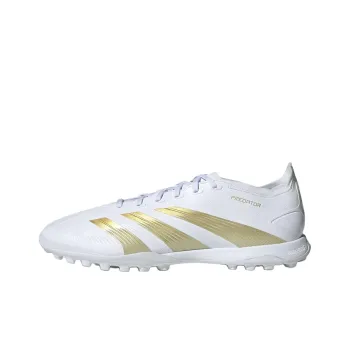 Adidas PREDATOR LEAGUE TF Rubber Broken Studs Slip Resistant Soccer Shoes Unisex White Gold
