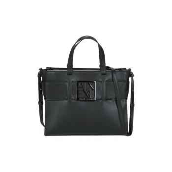 ARMANI EXCHANGEAE PU With Synthetic Leather Tote Bag, Shopping Bag, Handbag, Shoulder Bag Women's Black