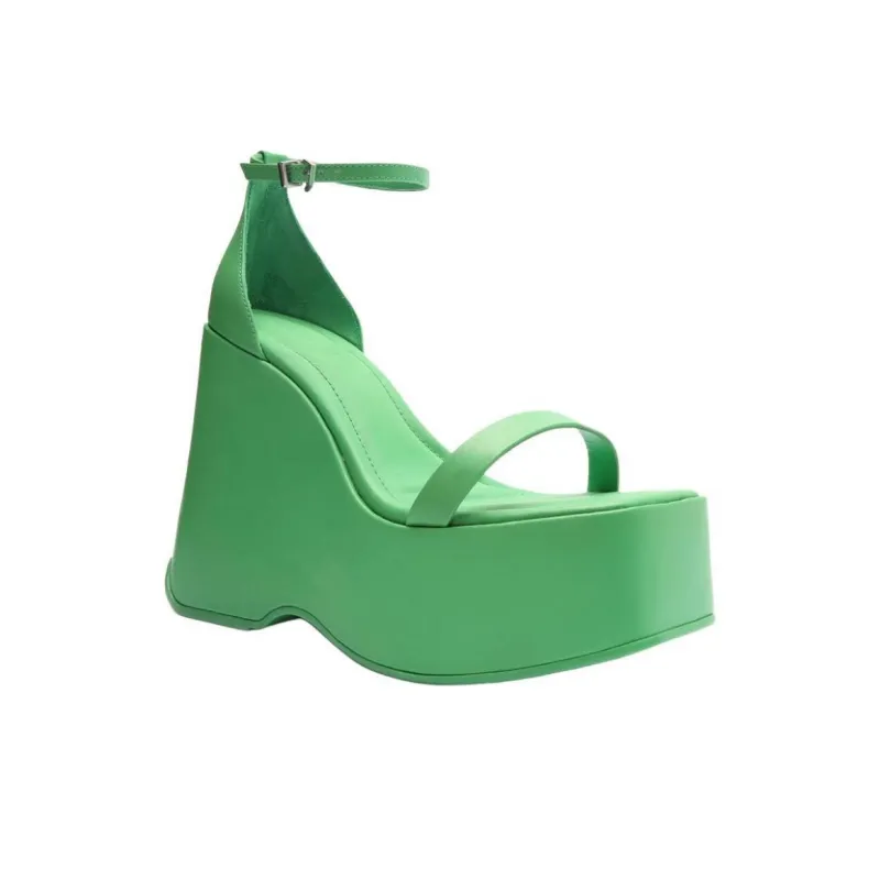 Schutz Mazda Strap Sandals 13.5cm Women's Green-2