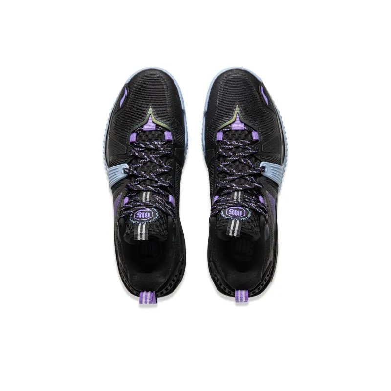 LiNing Storm 2024 Cushioning Breathable Lightweight Rebound Low Top Basketball Shoes Men's Black-3