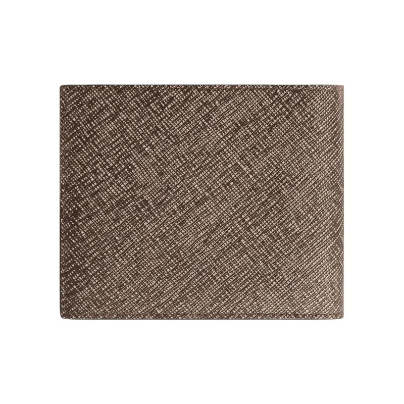 MONTBLANC Full Grain Cow Leather Wallet Men's Gravel Brown-2