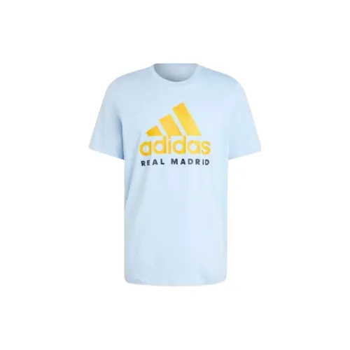 Adidas Real Madrid T-Shirts Men Flowing Blue