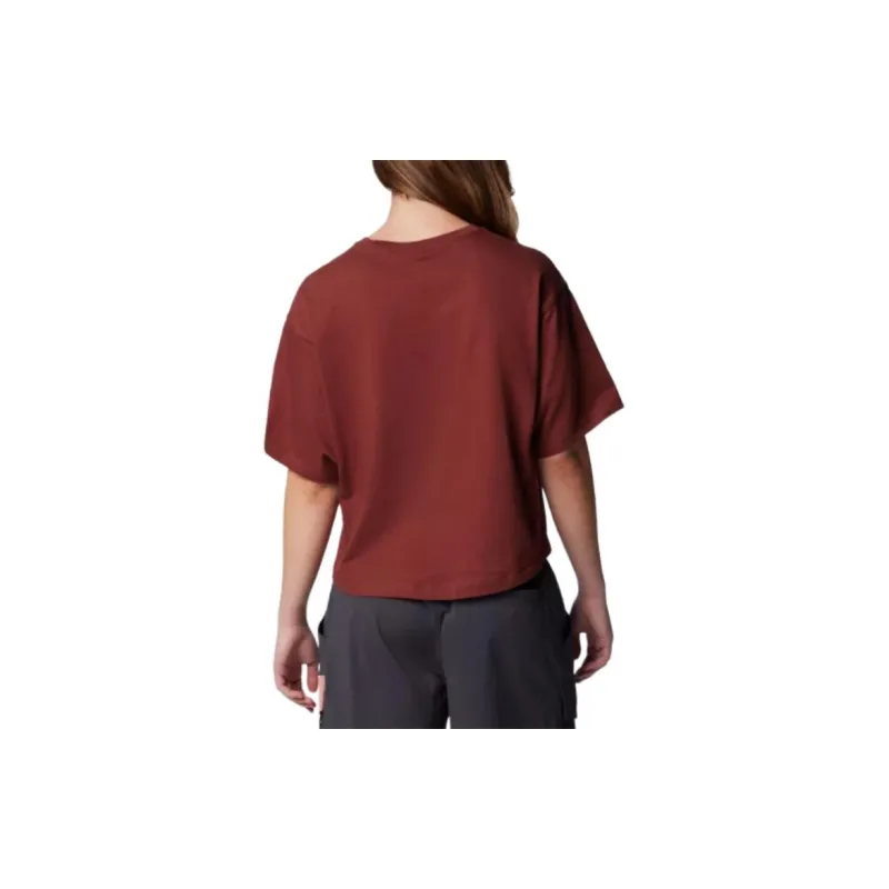 Columbia Painted Peak Drop Shoulder Sleeve T-Shirt Women's Dark Red-1