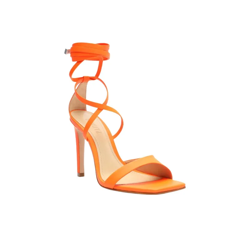 Schutz Bryce Strap Sandals 10.8cm Women's Orange-2