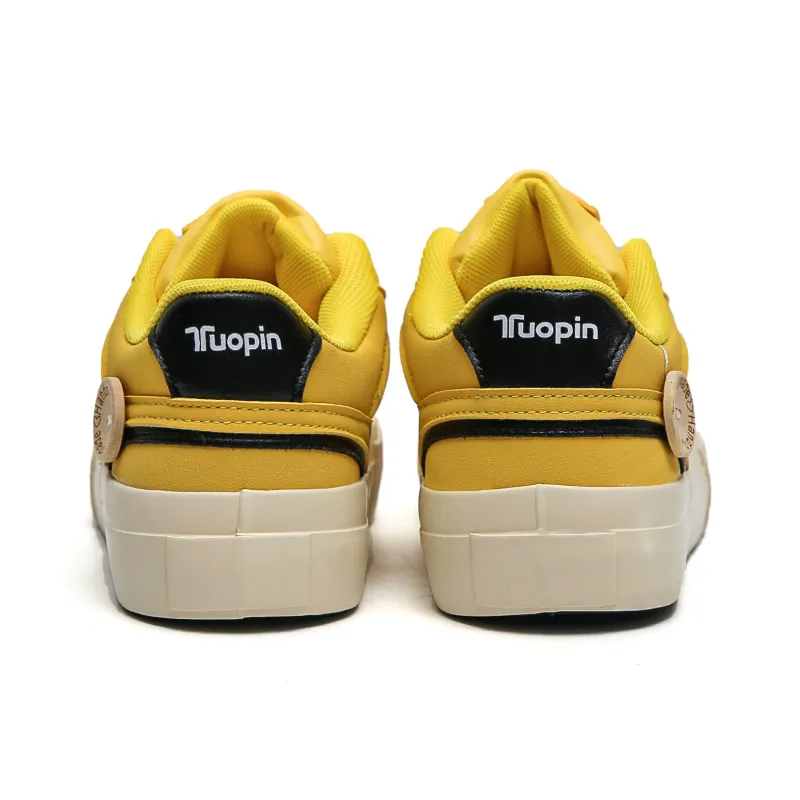 TUOPIN Low Top Skateboard Shoes Women's Yellow-3