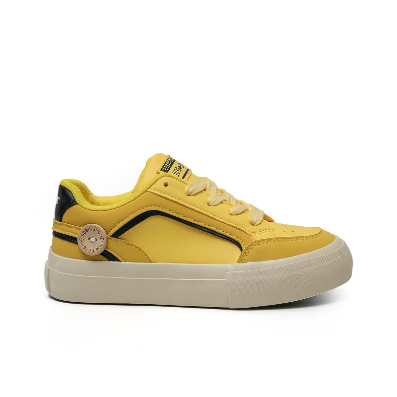 TUOPIN Low Top Skateboard Shoes Women's Yellow-1