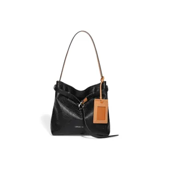 COWEC YCAKI Fabric Women's Bag Medium Size Women's Black/Denim Blue/Black Jacquard