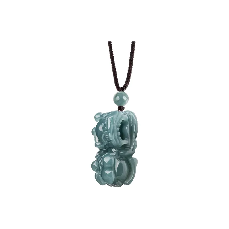 MOONS FAME Bean Type Jadeite Necklaces Unisex-7