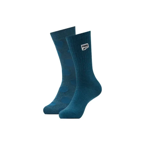 PUMA Knee-High Socks Unisex 2 Pack Ink Blue
