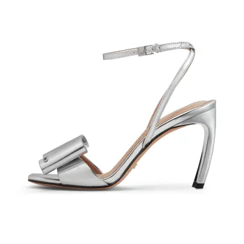 CHARLES&KEITH Small Ck One Strap Sandals 9.1cm Women's Silver