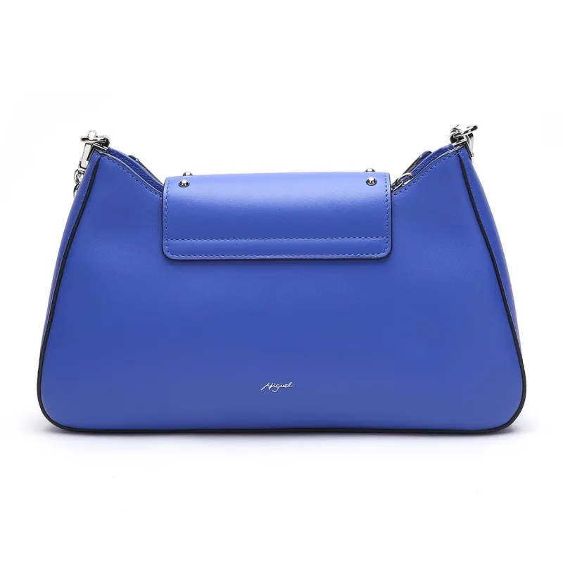 Miguel Vieira Cow Leather One Shoulder Handbag Regular Women's Black/Blue/Red-10
