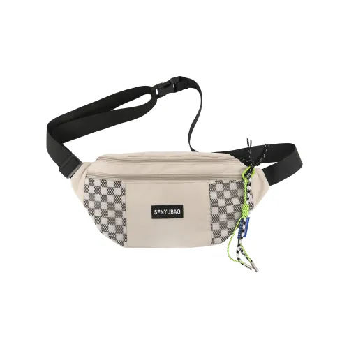 MOK Nylon Crossbody One chain-link Sling Bags Unisex White/Black/Green/Blue