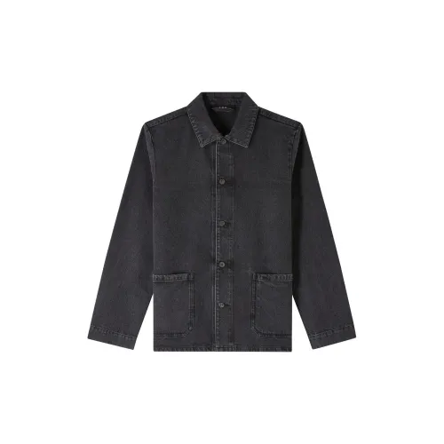 A.P.C Jackets Men Stone Washed Black