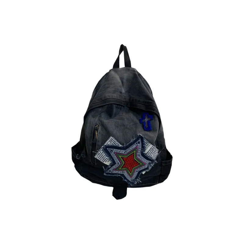 KAMLUI Denim Backpack Regular Unisex Multicolor-9