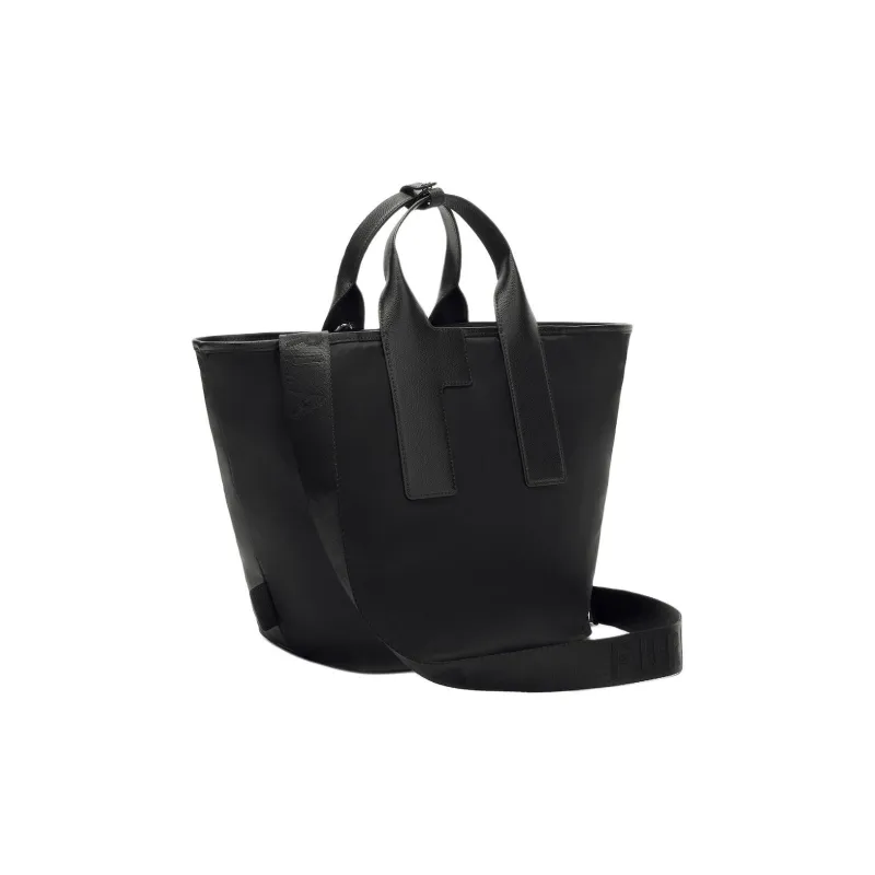 Furla Piuma Nylon Tote Bag Shopping Bag Shoulder Bag Crossbody Bag Handbag Large Size Women's Black-2