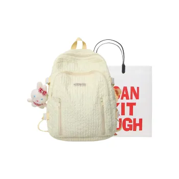 Worm's Home Nylon Backpack Women's Black/Ecru/Yellow/Pink/Light Blue/Light Green