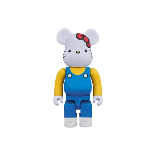 BE@RBRICK Hello Kitty Blue Overall Ver. White