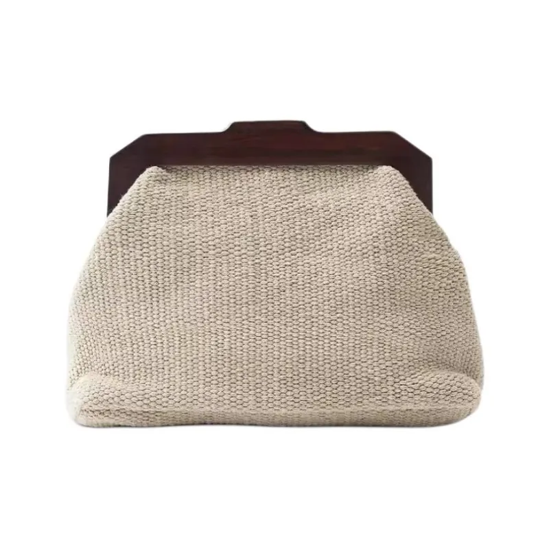 ZARA Cotton Clutch Small Size Women's Gray & Multicolor-2