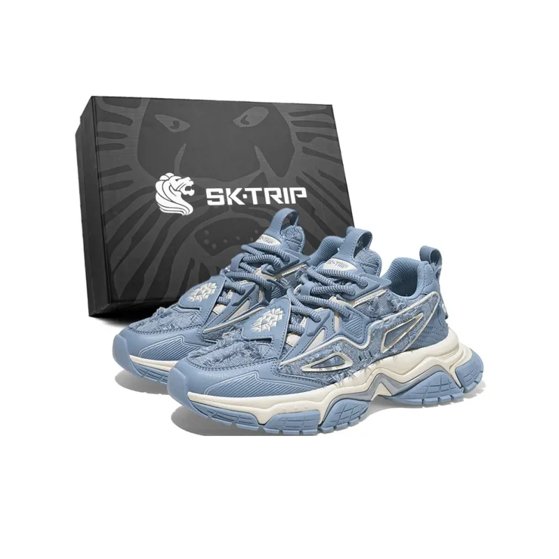 SK.TRIP Bow And Arrow 1 Cushioning Height Increasing Wear-Resistant Low-Top Chunky Sneakers Unisex-0