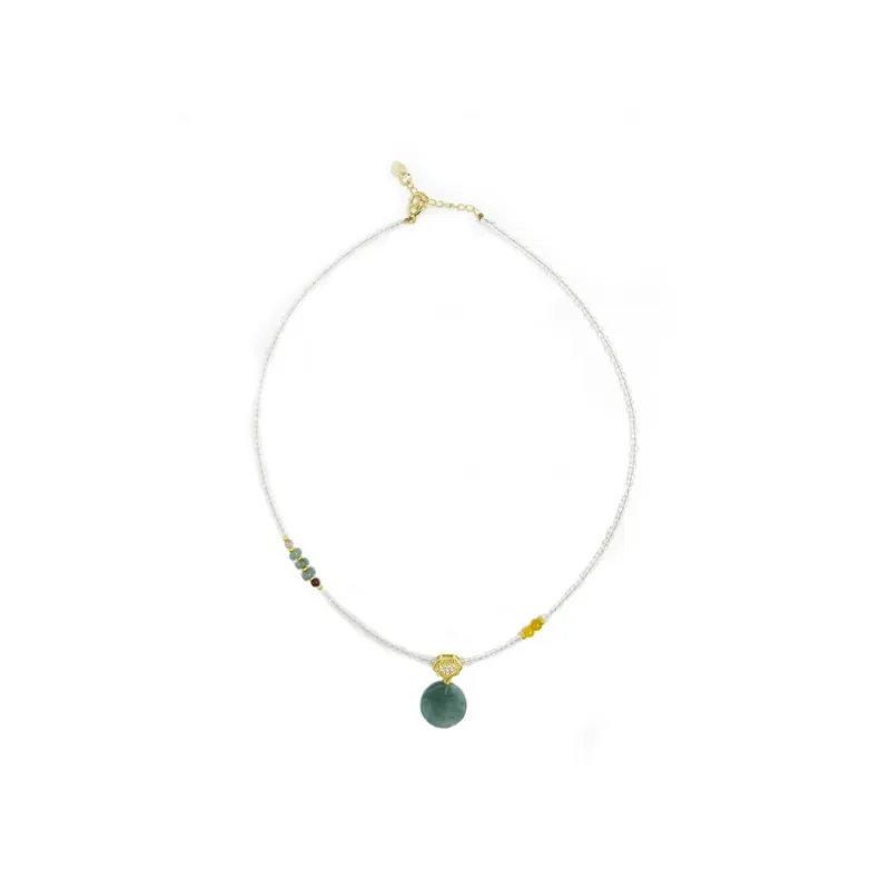 Long Fu Glutinous Jade Trendy Versatile Sweater Chain Necklace Accessory, Perfect For Festive Gift Giving Women's-0
