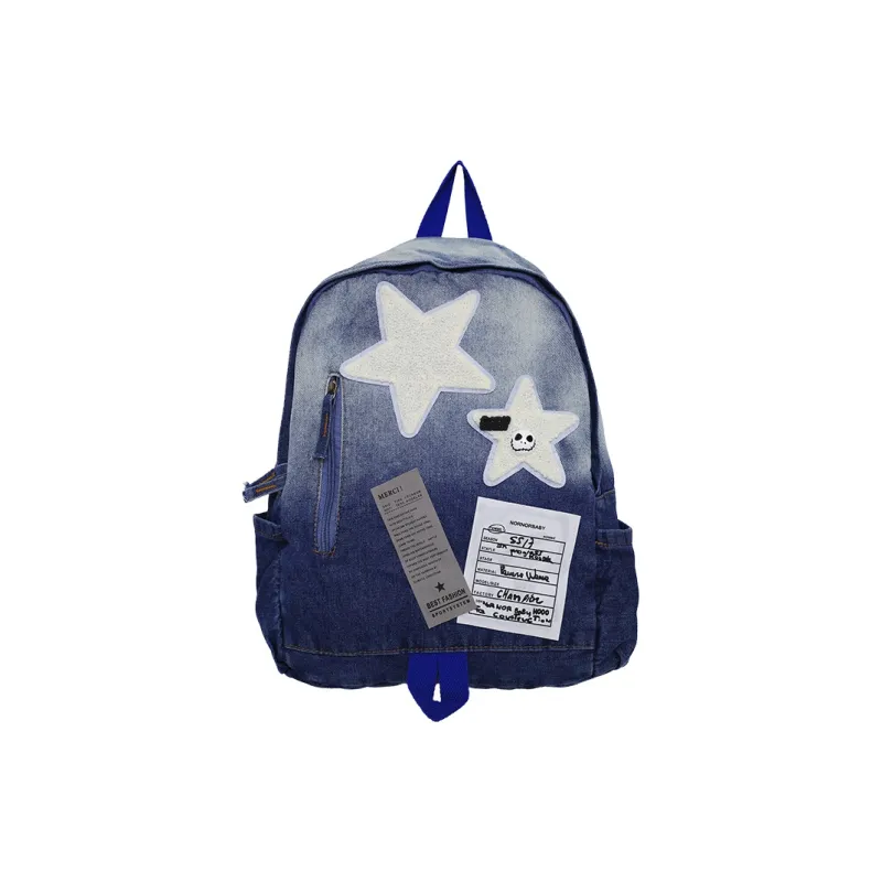 KAMLUI Denim Backpack Regular Unisex Multicolor-5