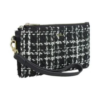 Furla Leather Wallet Medium Size Women's Black