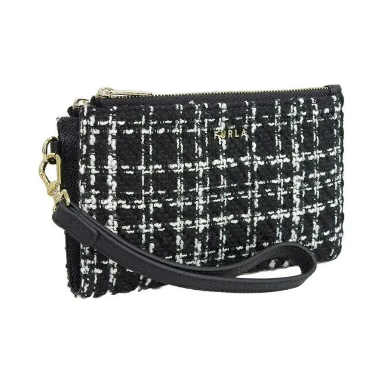 Furla Leather Wallet Medium Size Women's Black-0