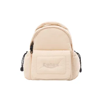 Art Traces Fabric Fashion Handbag Small Size Unisex Milk White/Black