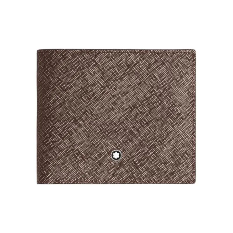 MONTBLANC Full Grain Cow Leather Wallet Men's Gravel Brown-0