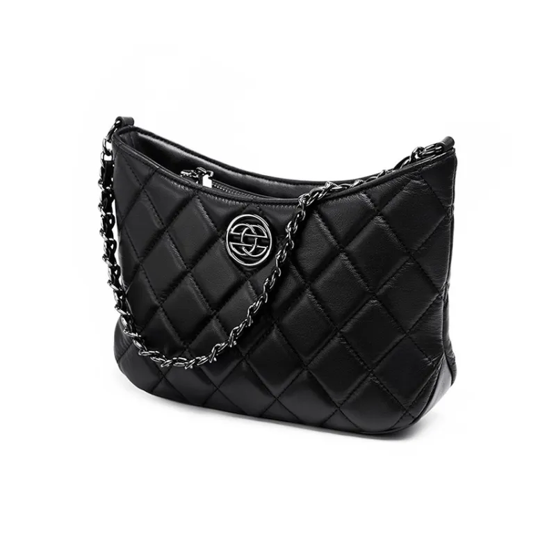 CARTELO Genuine Leather Shoulder Bag Women's Black-2