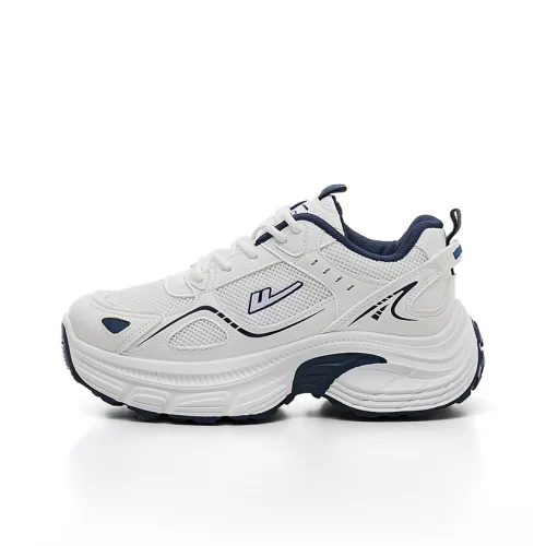 WARRIOR Chunky Sneakers Women's Low-Top White/Dark Blue