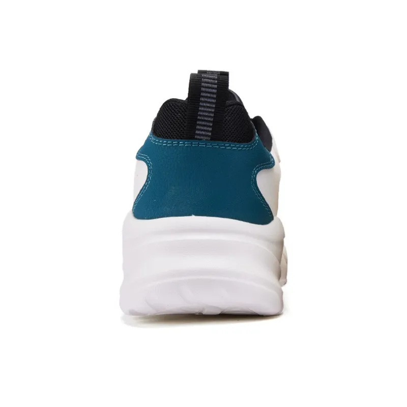XTEP Cushioning, Slip Resistant, And Abrasion Resistant Low Top Casual Running Shoes Men's Sail White Duck Teal-3