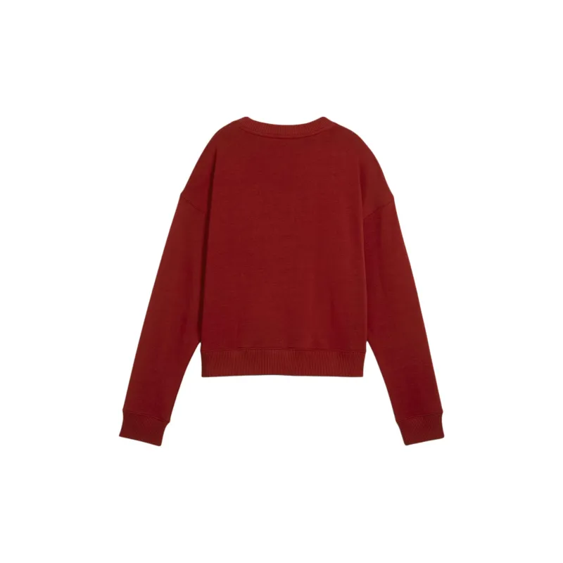 PUMA SQUAD Full-Length Crewneck NEW Sweatshirt Women's Red-1