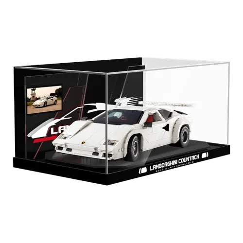 LIGHT YOUR BRICKS LeiBaiYi Compatibility Building Block 10337 Lamborghini Contach Car Display Case Model Accessories