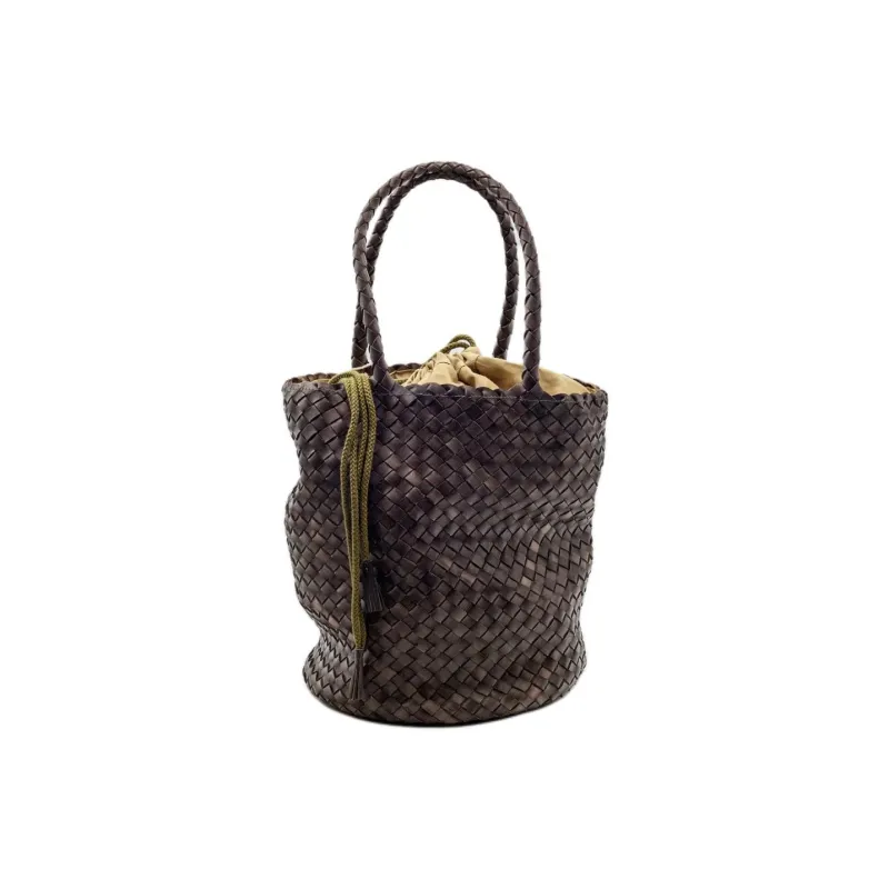 Dragon Diffusion Buffalo Calfskin Bucket Bags Handbags Women's Gray-0