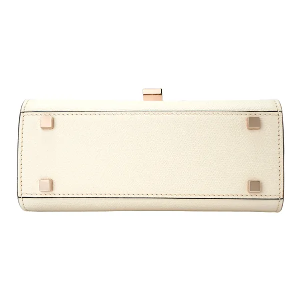 Valextra Iside Millepunte Calfskin Shoulder Bag, Crossbody Bag, Handbag Women's White-6