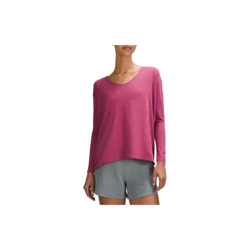 Lululemon Back In Action T-Shirts Women's Fuchsia/Washed Mauve