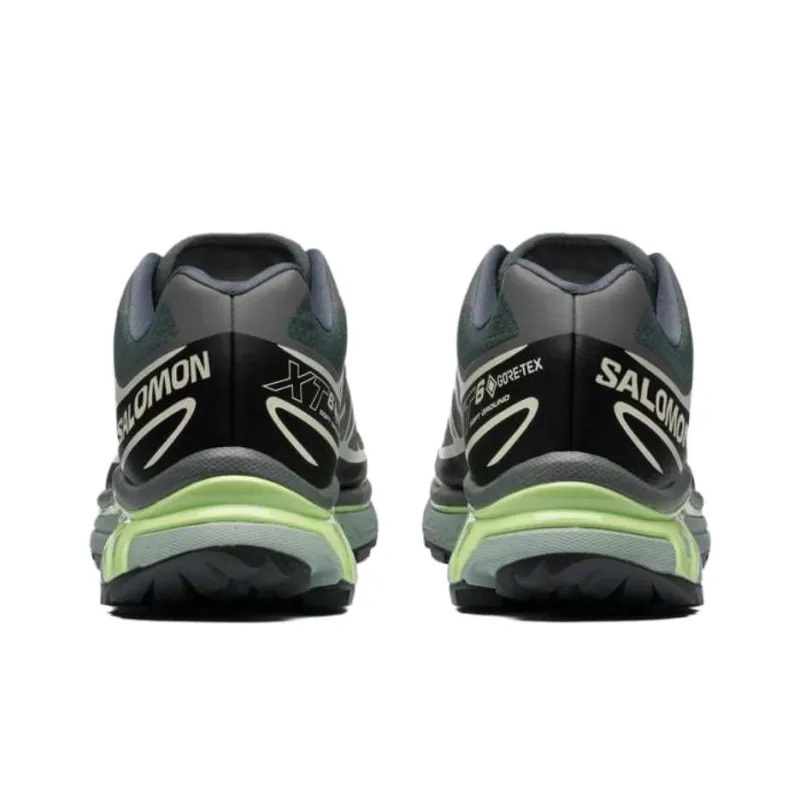 SALOMON XT 6 Anti Slip And Wear Resistant Water Resistant Low Top Running Shoes Unisex Urban Gray Black Lime Cream-3