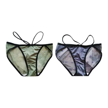 Lanza Women's Low-Rise Underpants Briefs Women's 2 Pack Green+Navy Blue