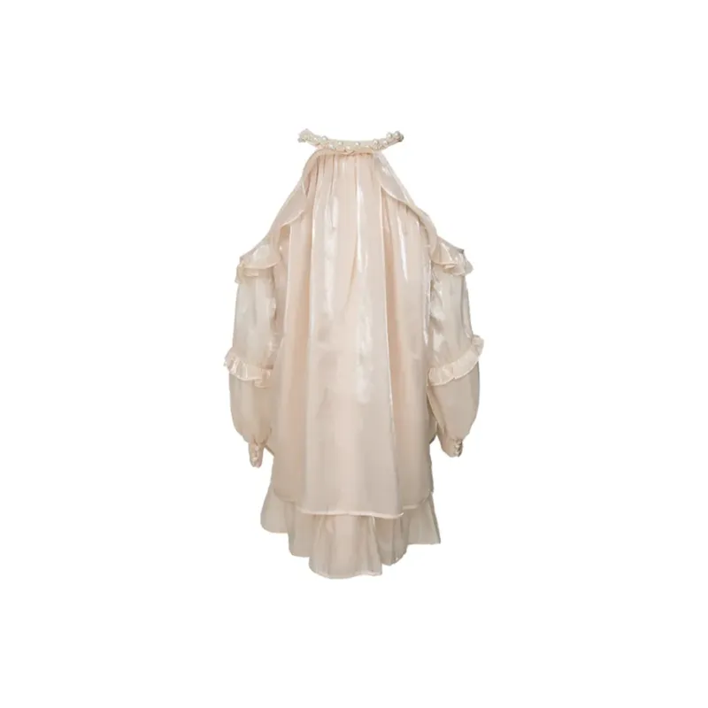 HUINIAN Long Sleeved Dresses Women's Apricot-1
