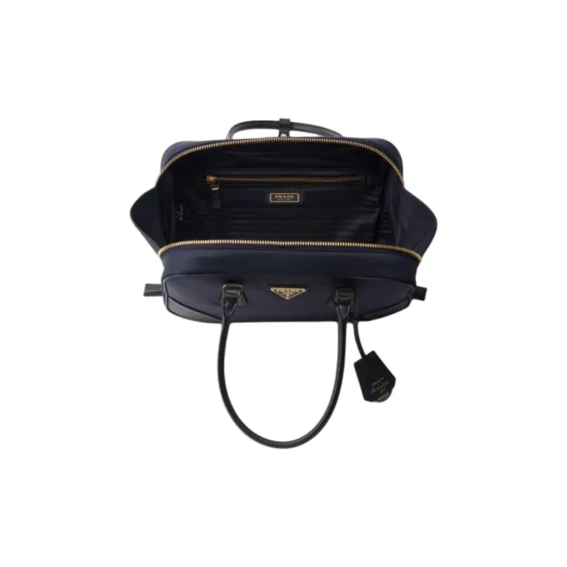 PRADA Re Edition Recycled Nylon Handbag Medium Size Women's Marine Blue-3