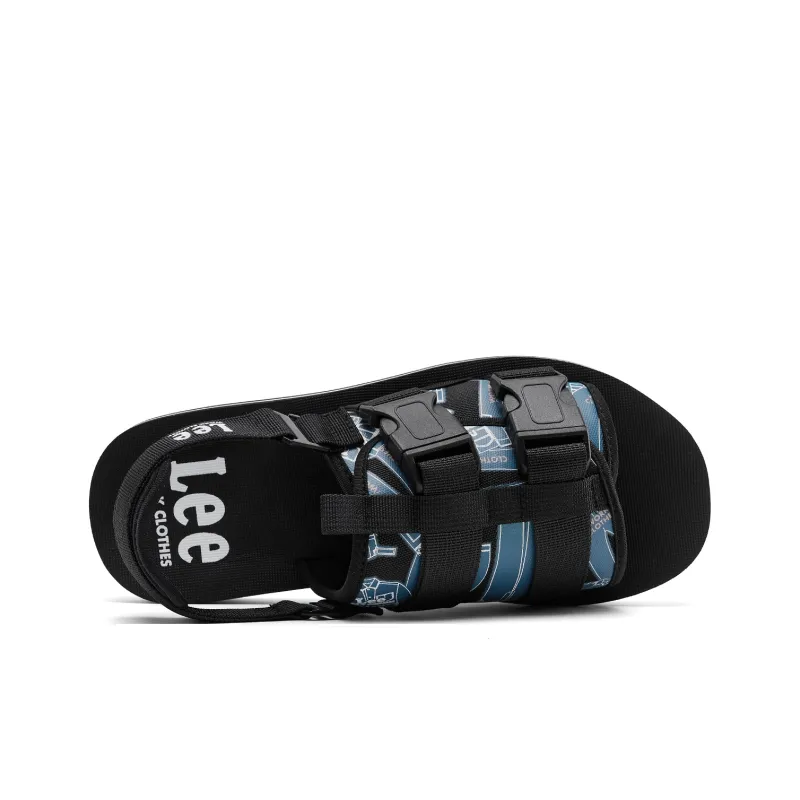 Lee Beach Sandals Men Black/White-2